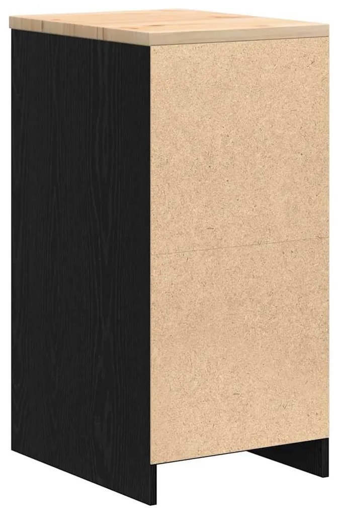 Armário de arrumação de garagem Preto 40x51x85 cm