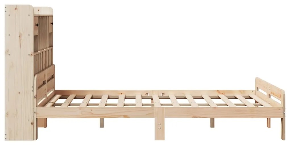 Cama com estante sem colchão 150x200 cm pinho maciço