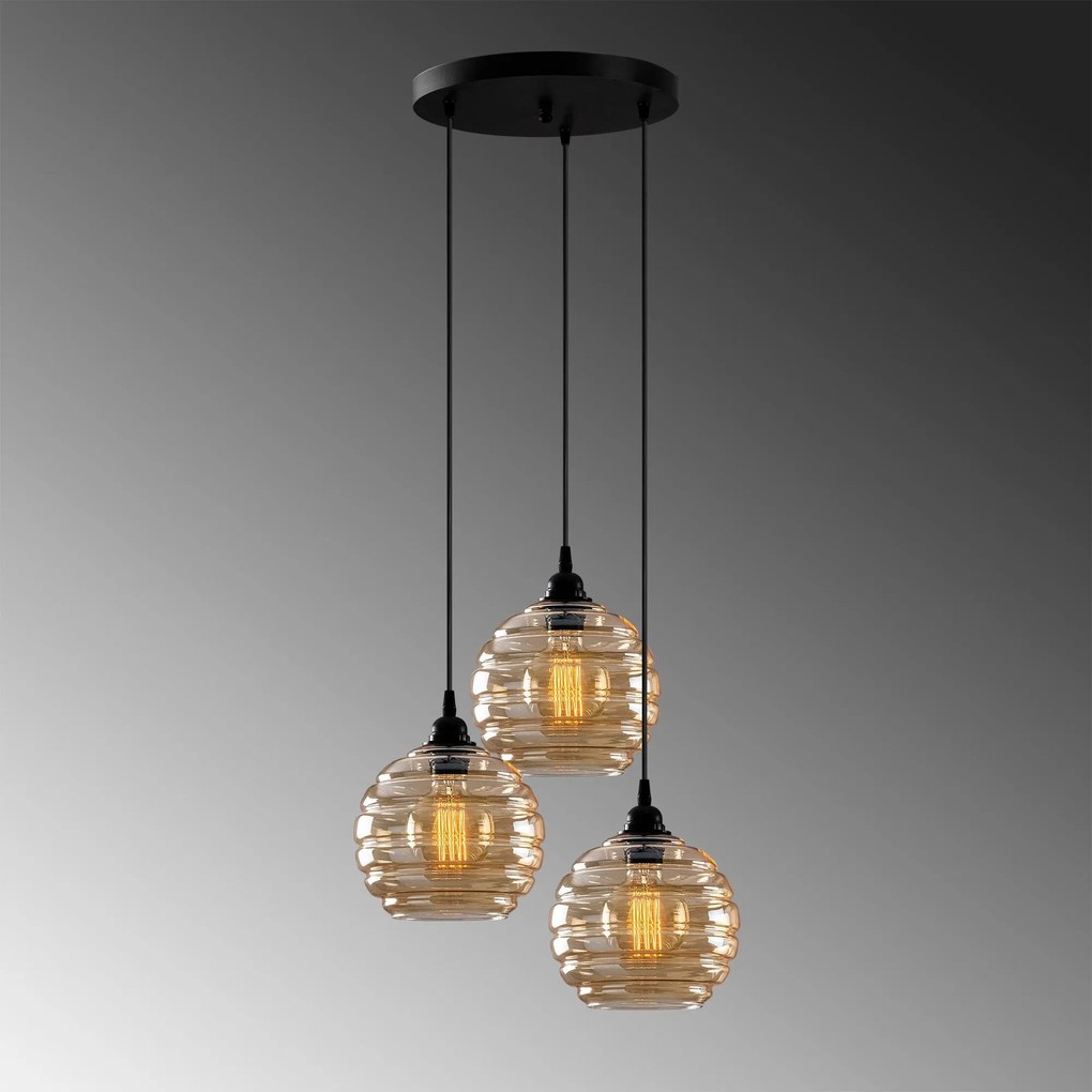 Chandelier Gold – Preto e Dourado – 44 x 44 cm