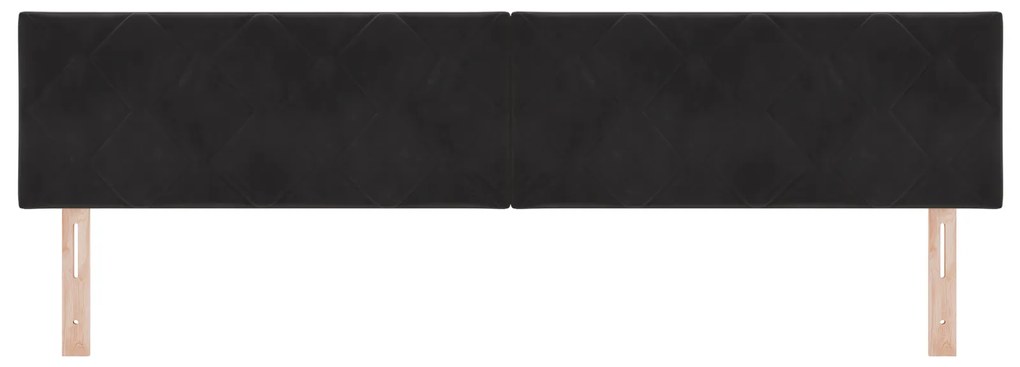 Cabeceira vidaXL Design Blocos de Diamante Preto 200 cm Veludo