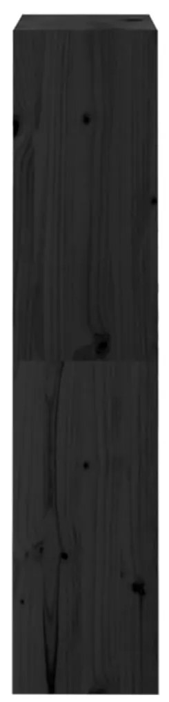 Estante/divisória 60x30x135,5 madeira pinho maciça preto