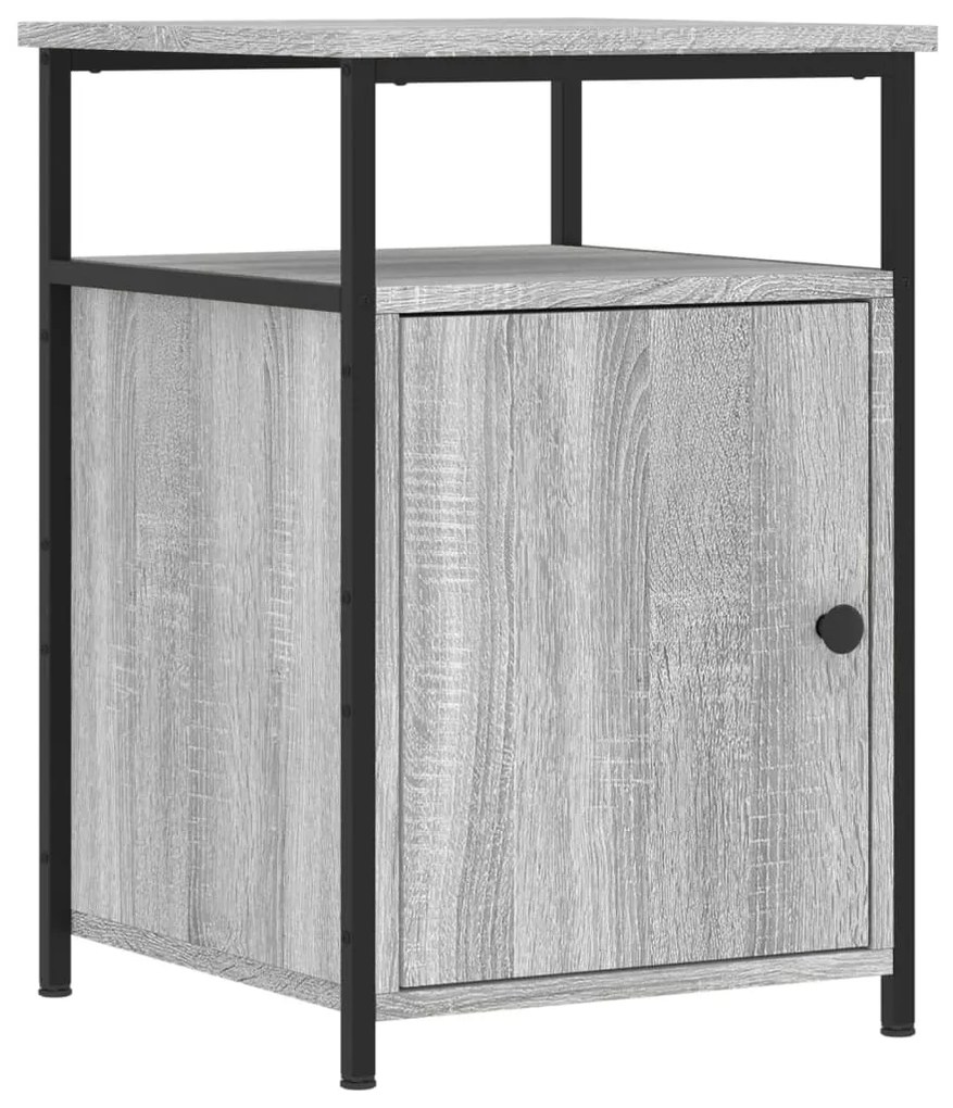 Mesas cabeceira 2 pcs 40x42x60cm deriv. madeira cinzento sonoma