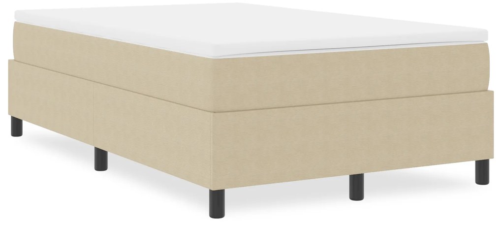 Cama Box Spring vidaXL Verde Claro Cinza Pequeno Duplo Tecido Cotelê