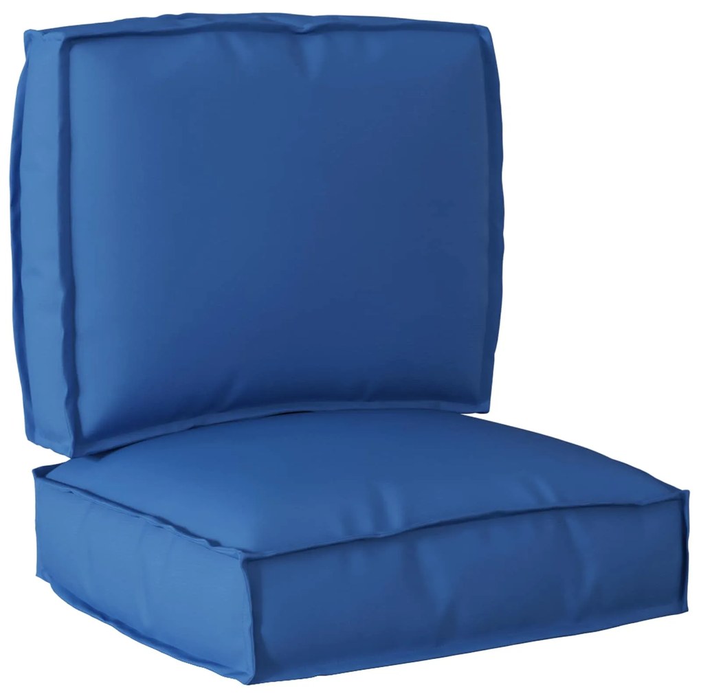 vidaXL Conjunto de Almofadas para Palete 2 pcs Azul real Tecido Oxford