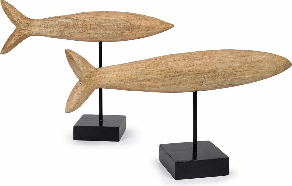 Estátua Decorativa Peixe Pequena 44 x 10 x 24 cm – Peça Decorativa Elegante