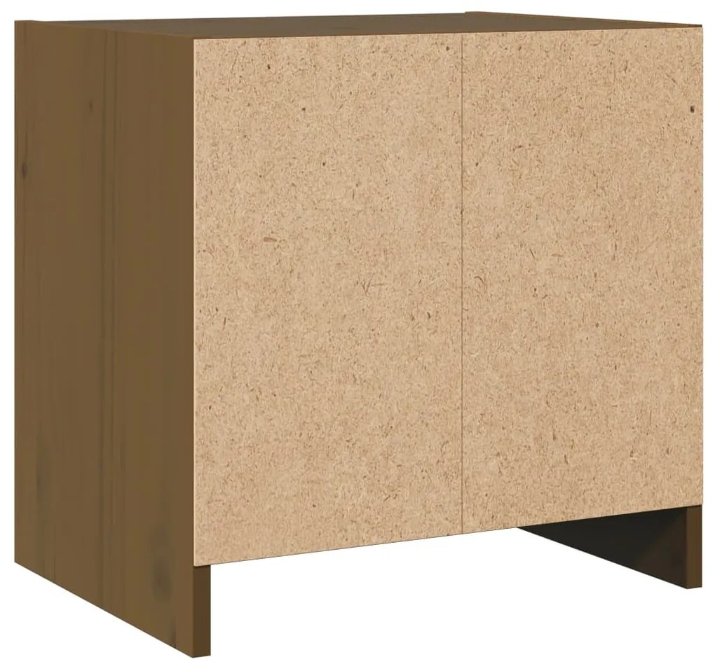 Mesas de cabeceira 2 pcs 40x30,5x40cm pinho maciço castanho mel