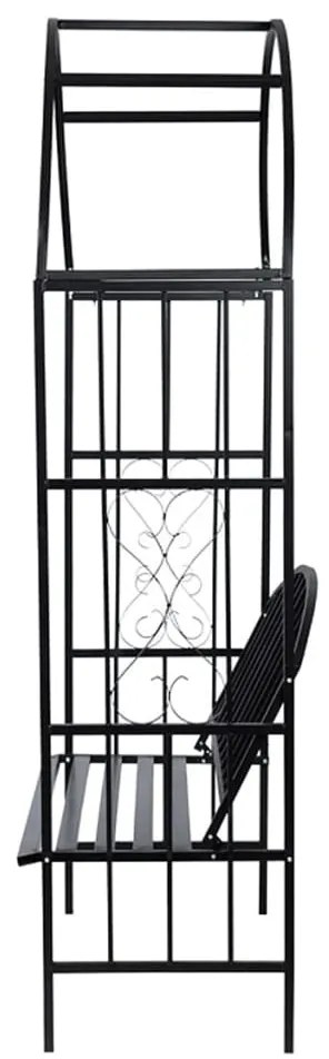Arco para rosas com banco jardim