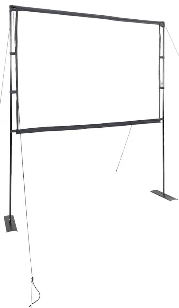 vidaXL Tela de projeção com suportes de 90 polegadas 4:3