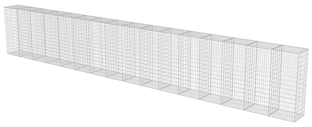 Muro gabião com tampas aço galvanizado 900x50x150 cm