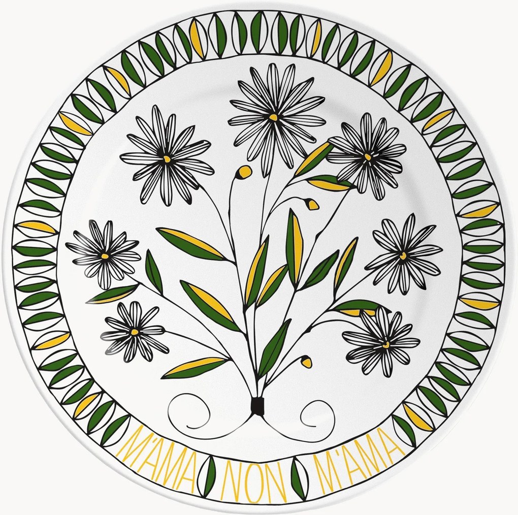 Prato em porcelana M'Ama Non M'Ama