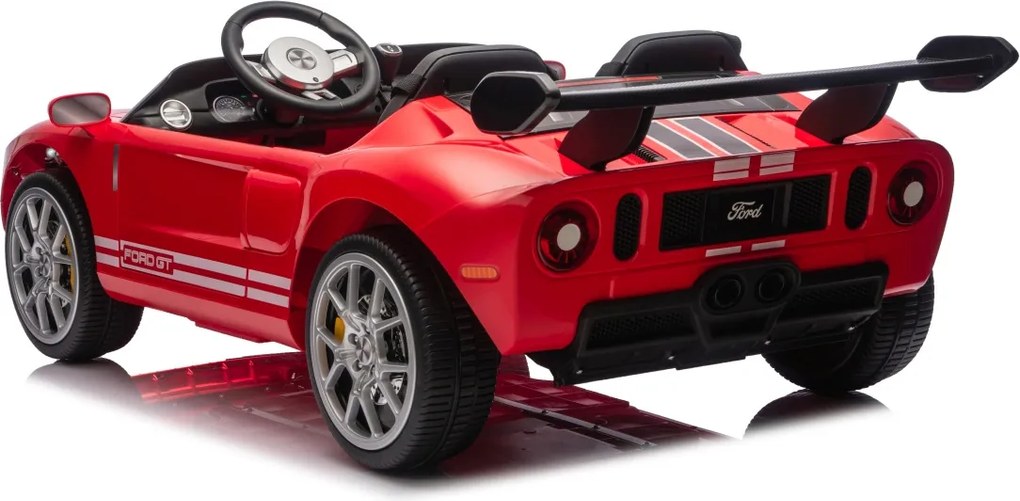 Carro elétrico para Crianças 24V 4x4 Ford GT Rodas Espuma EVA, assento couro ecológico Vermelho