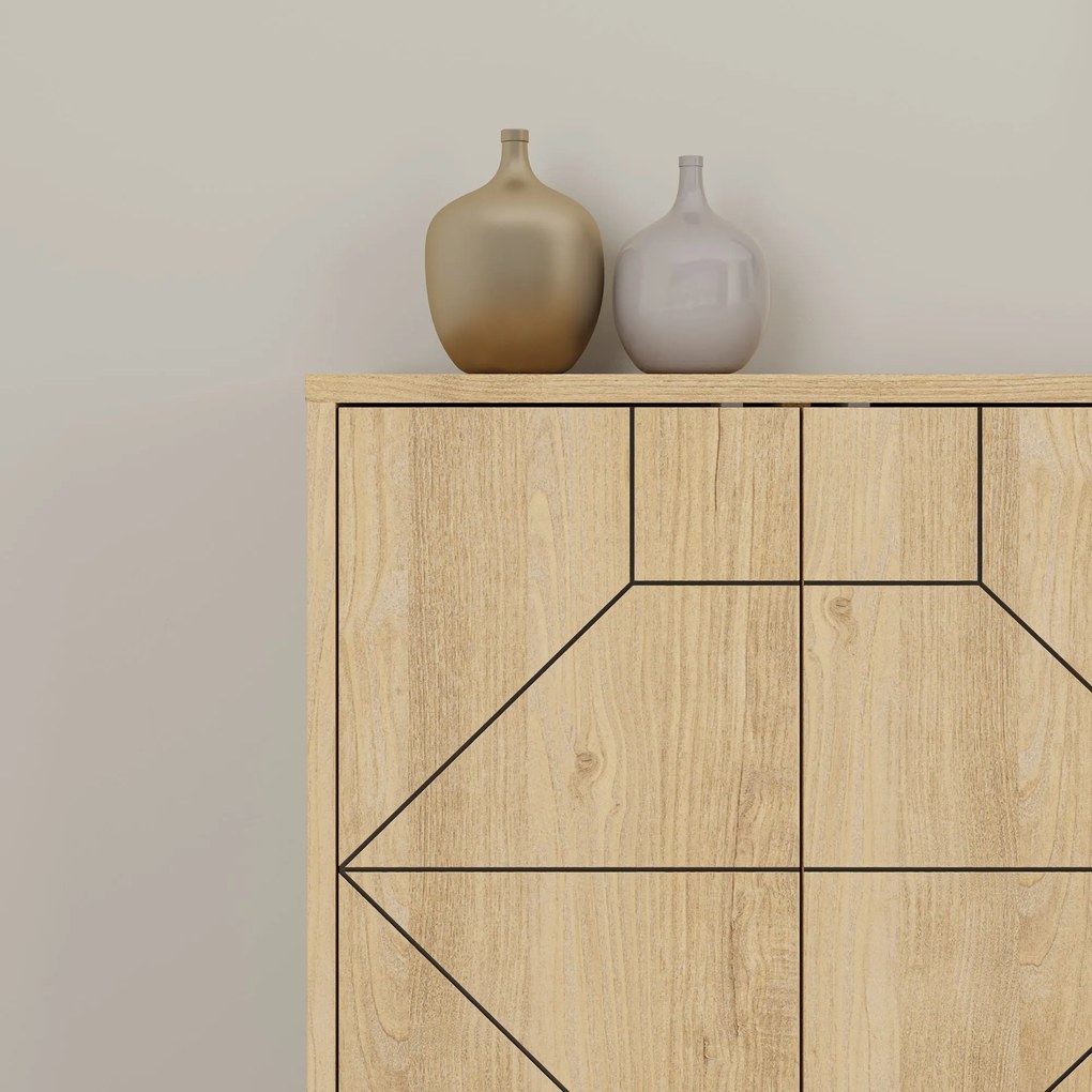 Estante Form – Nogueira e Branco – 90x132x32 cm