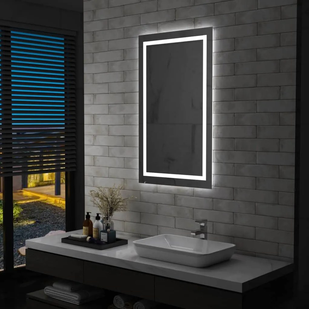 144731 vidaXL Espelho casa de banho LED c/ sensor tátil 60x100 cm