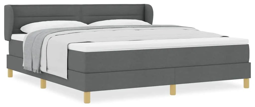 Cama Box Spring vidaXL com Colchão em Cinza Escuro, 180x200 cm de Teci