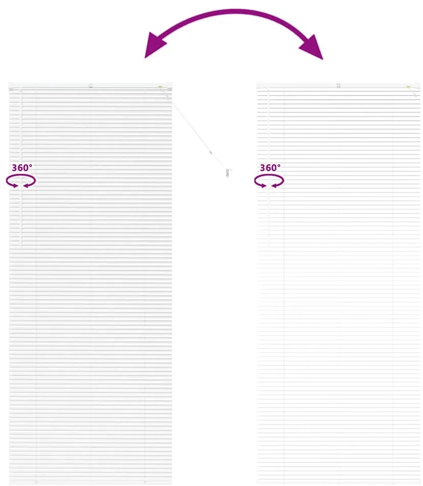 Persiana de Janela com cortinas Outros Manual Branco 90 x 220 cm Alumí