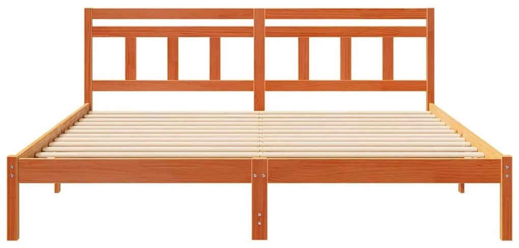 Estrutura da Cama Castanho 180 x 200 cm Madeira de Pinheiro