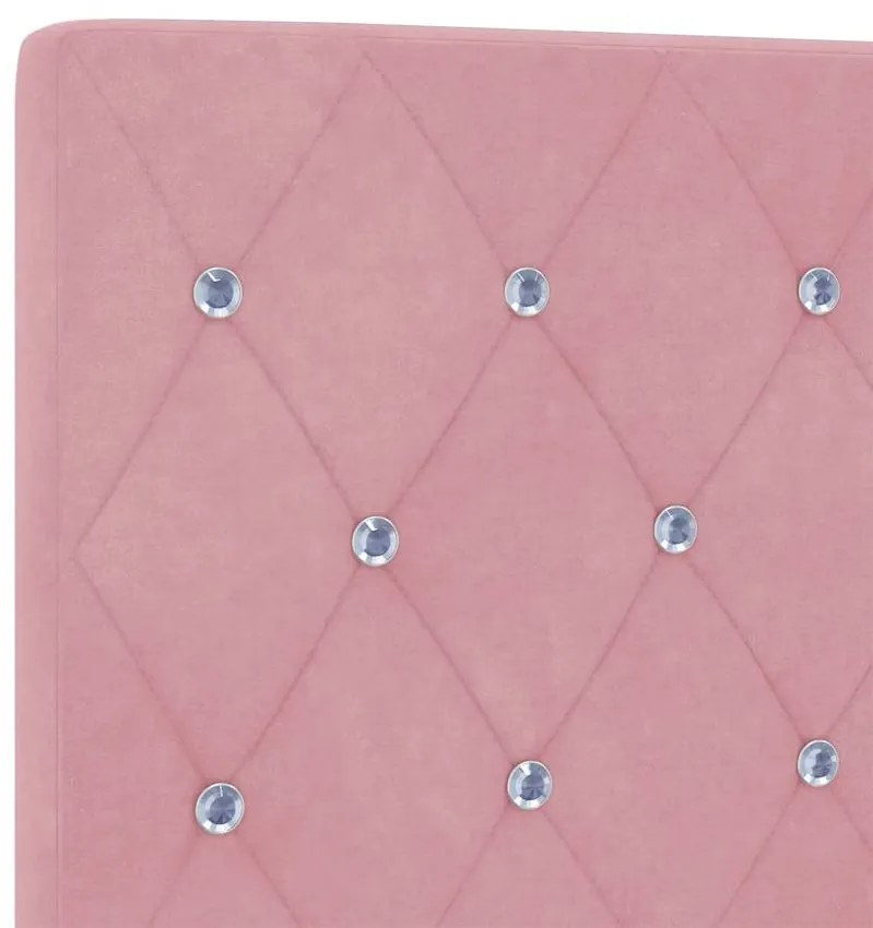 Cama vidaXL Rosa 90x190 cm Veludo