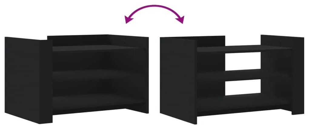 Mesa de centro 80x50x50 cm derivados de madeira preto