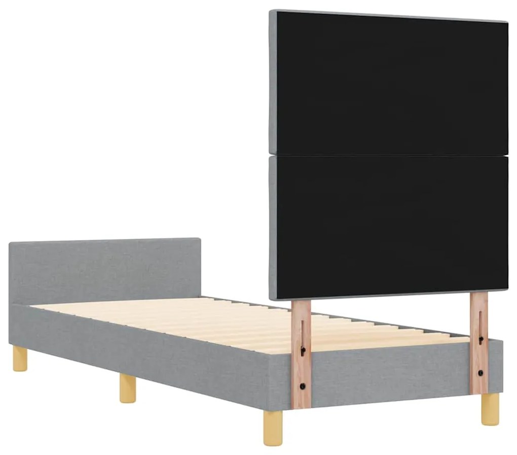 Estrutura de Cama vidaXL Cinzento Claro 80x200 cm Tecido