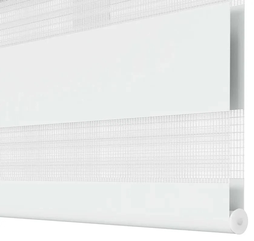 Estore de rolo 90 x 150 cm, linhas de zebra / Branco