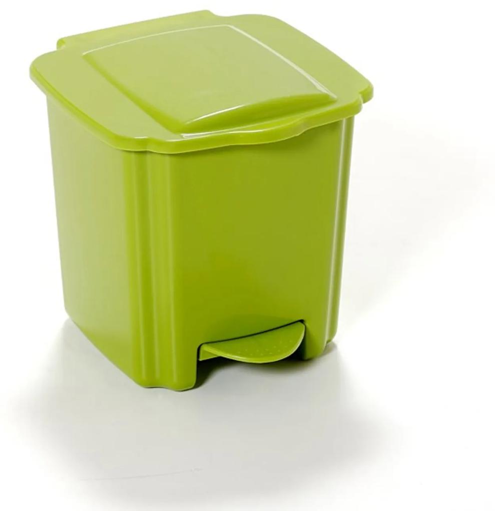 Balde Lixo Plástico New com Pedal Verde 6000ml 22X24X21cm