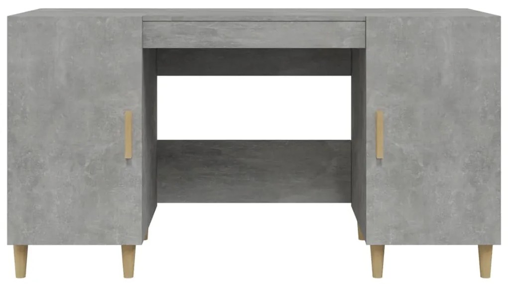 Secretária 140x50x75 cm derivados de madeira cinza cimento