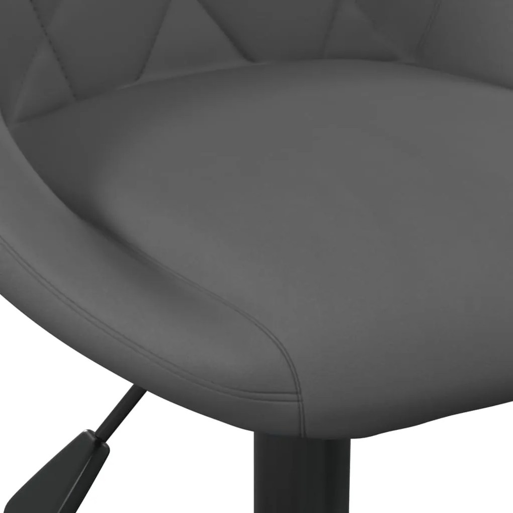 Cadeiras de jantar giratórias 6 pcs veludo cinzento-escuro