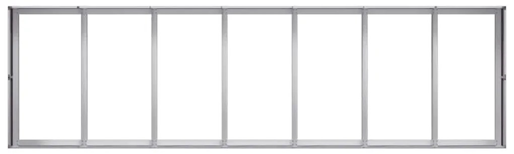 Vaso/floreira 280x80x40 cm aço galvanizado