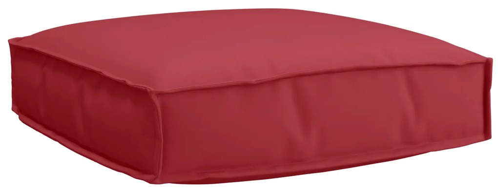 Conjunto de Almofadas para Palete de 2 Peças Vermelho Vinho em Tecido
