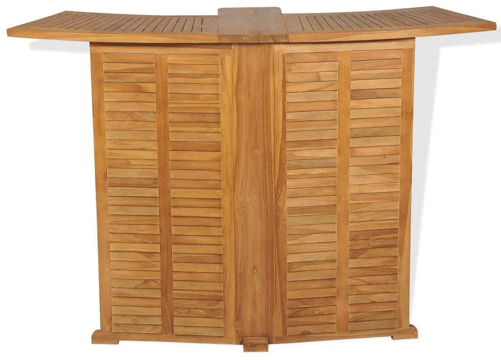 Conjunto de bistrô c/ cadeiras dobráveis 3 pcs madeira teca