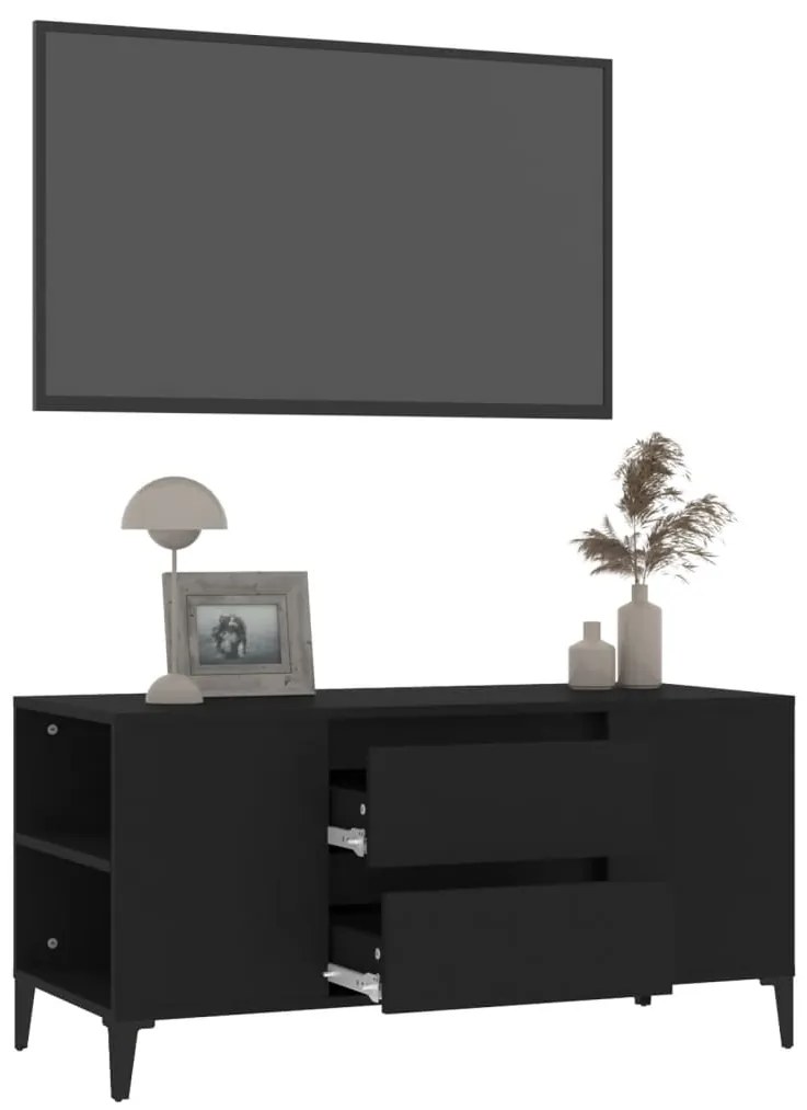 Móvel para TV 102x44,5x50 cm derivados de madeira preto