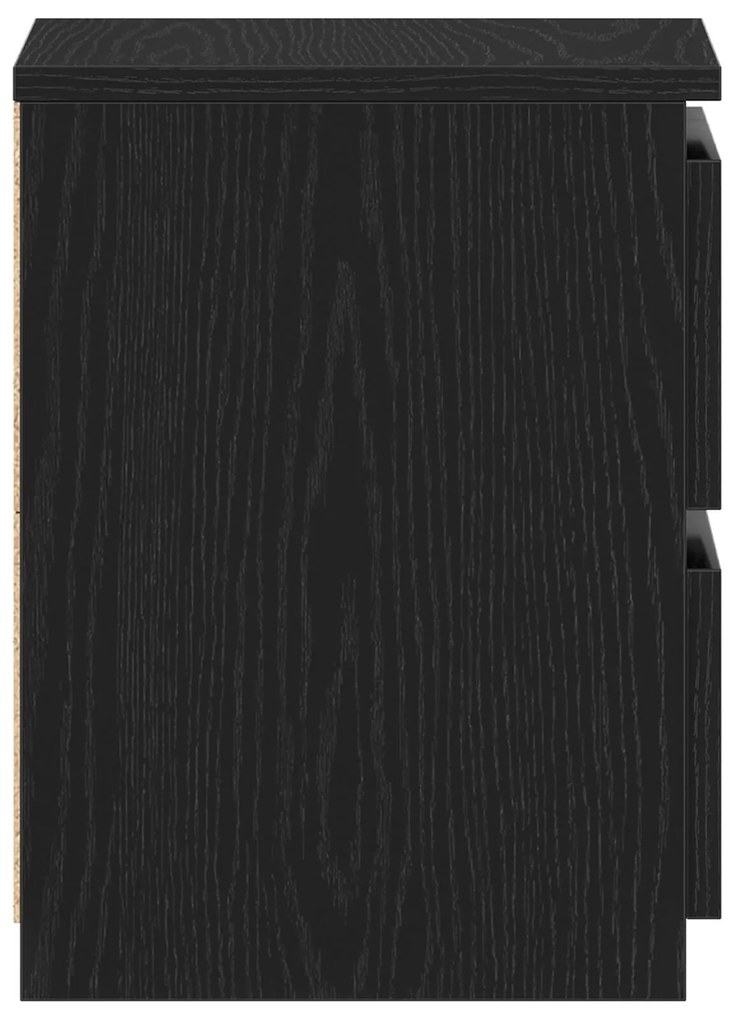 Camas de cabeceira vidaXL com gavetas 2 pcs Carvalho Preto 30x30x40 cm