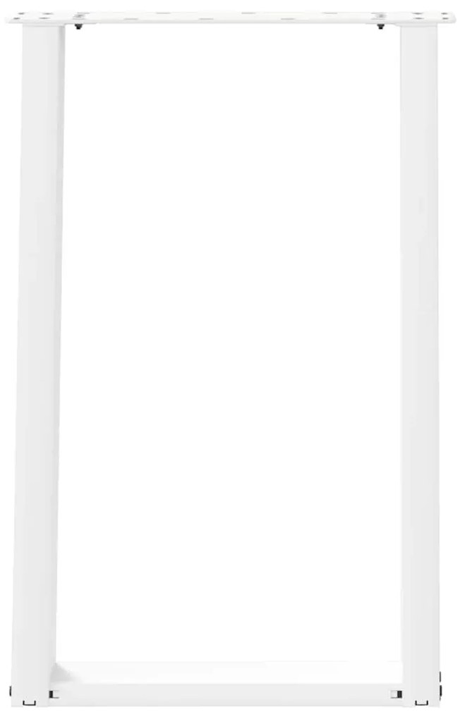 Pernas p/ mesa de jantar 2 pcs forma U 60x(72-73) cm aço branco