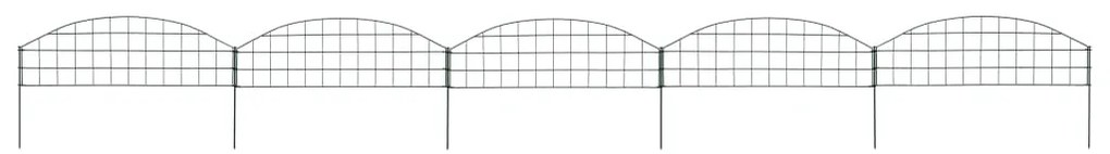 vidaXL Conj. painéis de vedação arqueados p/ jardim 77,3x26 cm verde