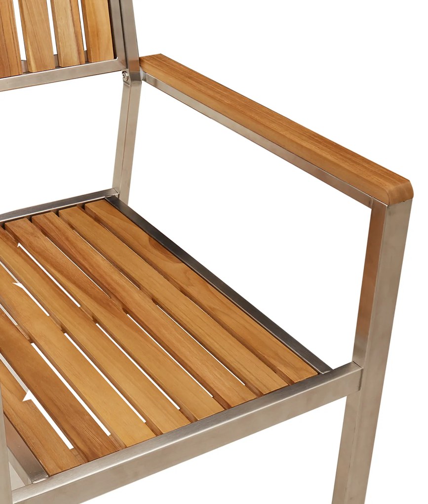 Conjunto de Jantar para o Jardim vidaXL de 7 Peças em Madeira Sólida d