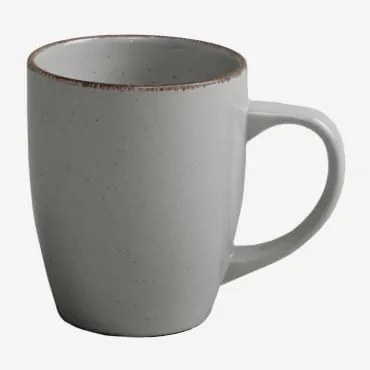 Pack De 2 Chávenas De Café 34 Cl Em Grés Ronilena Cinzento Golfinho - Castanho - Sklum