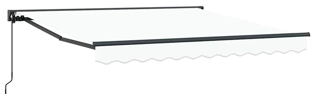 Toldo Retrátil Manual Branco 350x250 cm Tecido
