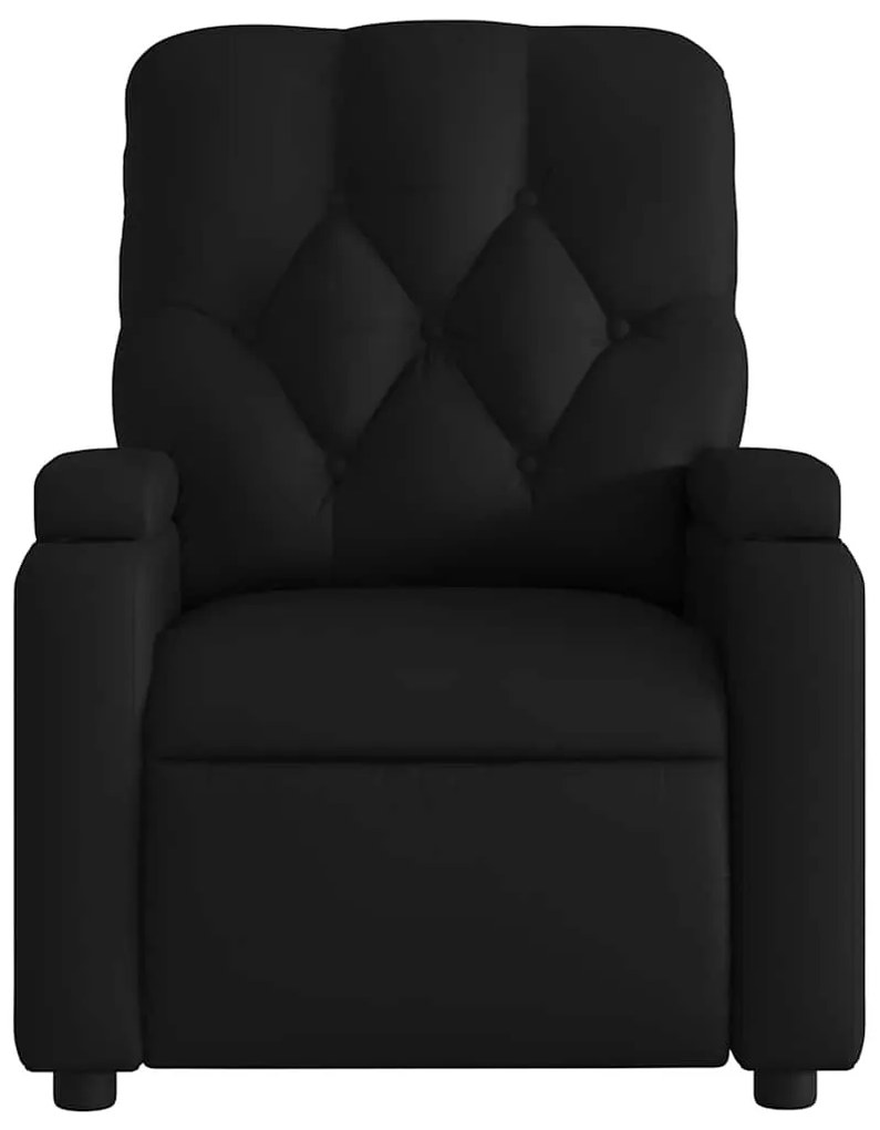 Poltrona massagens reclinável elétrica couro artificial preto
