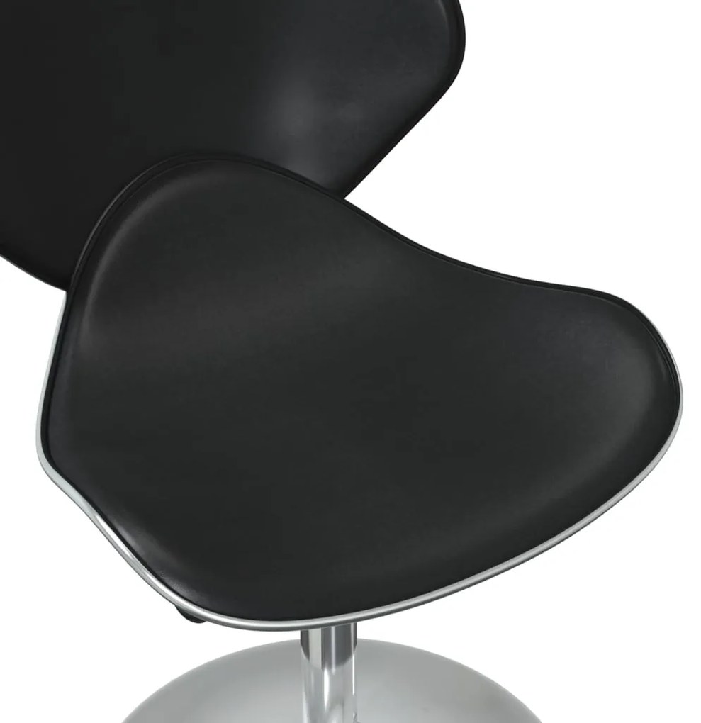 Cadeiras de jantar 2 pcs couro artificial preto