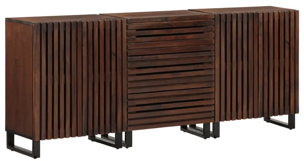 vidaXL Aparadores 3 pcs 60x34x75 cm madeira de mangueira maciça