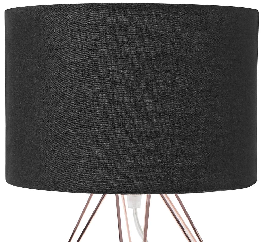 Candeeiro de mesa 35 cm preto e cor de cobre MARONI Beliani