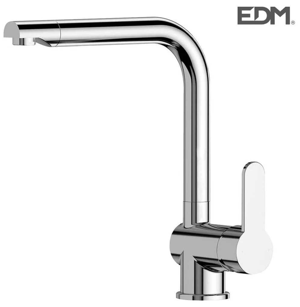 Torneira Monocomando EDM Calella Lava-loiça Aço inoxidável Zinco Latão
