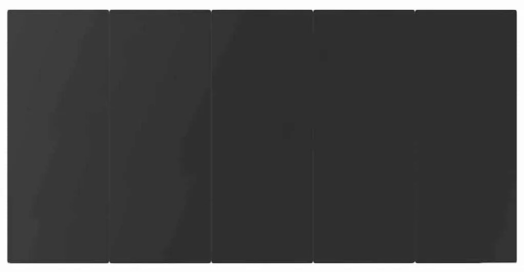Conjunto de sala de jantar 9 pcs Cinza claro e preto Largo