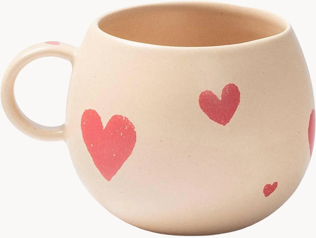 Canecas artesanais Cozy Hearts, conjunto de 6