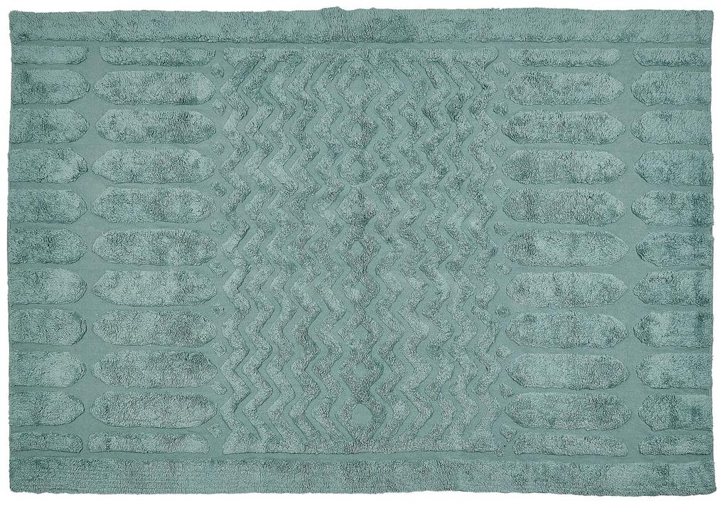 Tapete em algodão verde menta 140 x 200 cm SIRNAK Beliani