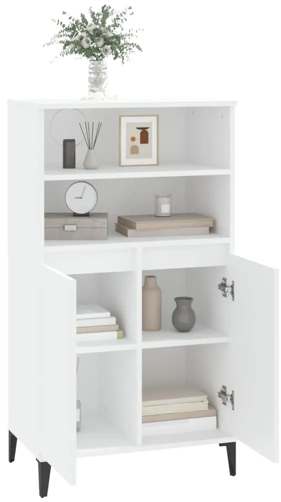 Aparador alto 60x36x110 cm derivados de madeira branco