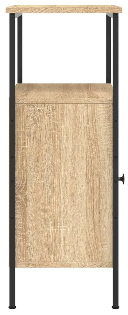 Mesas cabeceira 2pcs 41x31x80 cm deriv. madeira carvalho sonoma