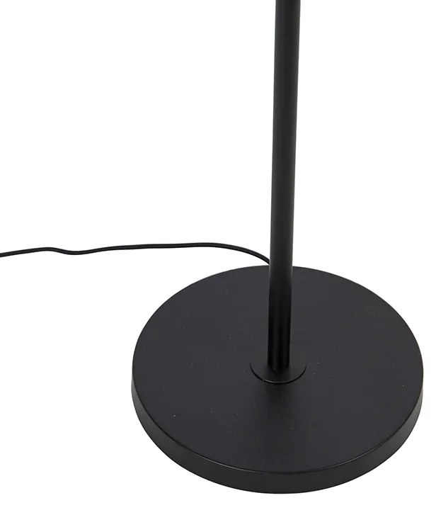 Candeeiro de pé design preto com vidro fumê - Dome Design
