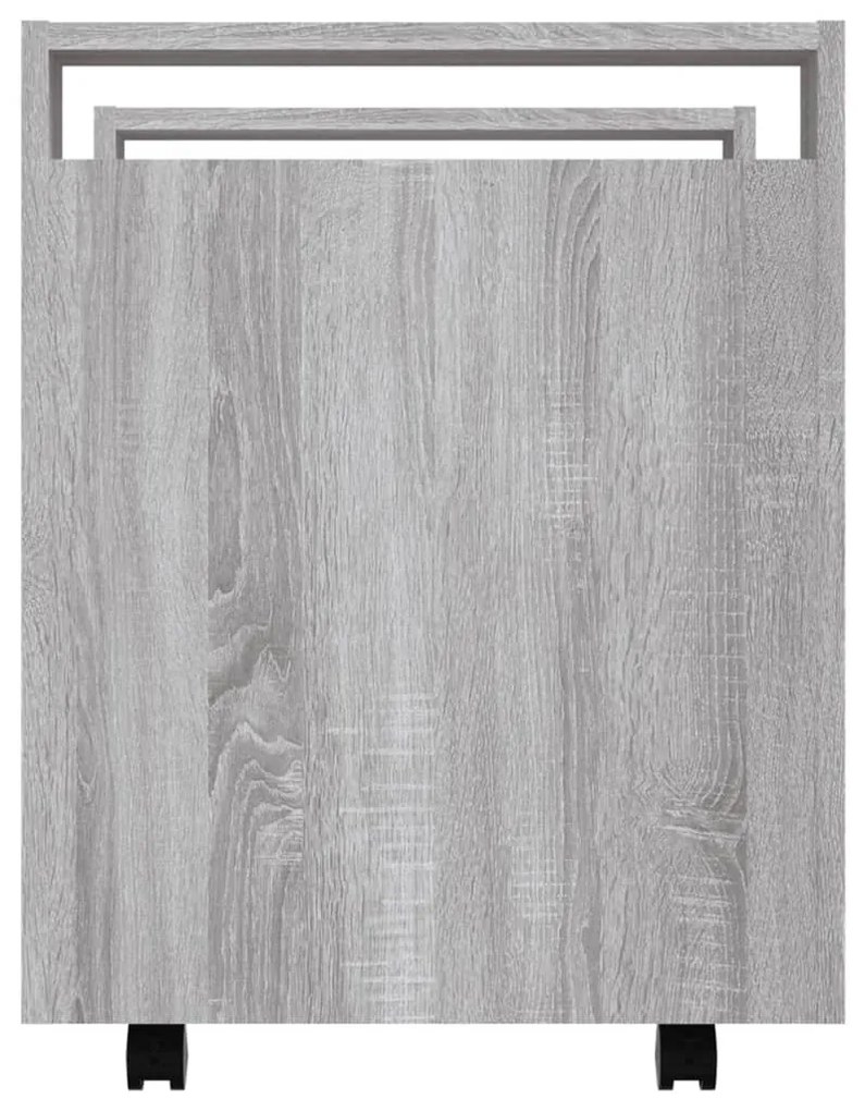 Trólei secretária 60x45x60 cm derivados madeira sonoma cinza