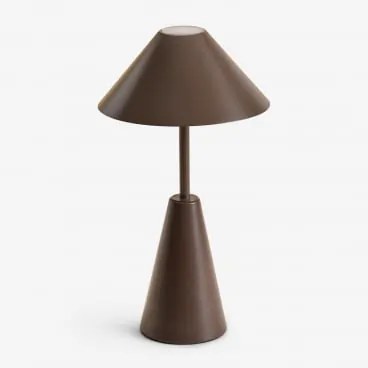 Lâmpada De Mesa Led Sem Fios Em Ferro Alexis Castanho Chocolate - Sklum